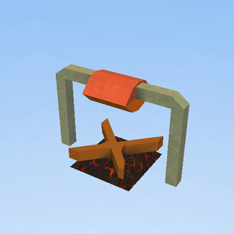 Campfire with meat