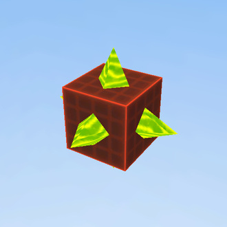 poisoned neon spiky block