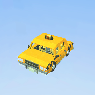Lowpoly 80s Taxi