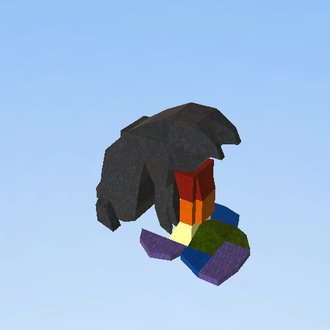 Rainbow barf cat
