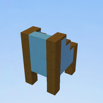 silla antigua azul
