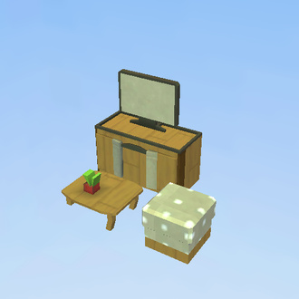 TV with table+plant