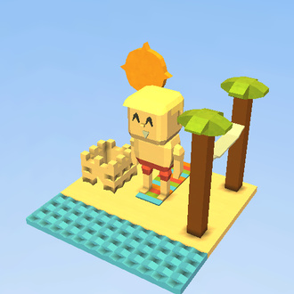 block boy en playa