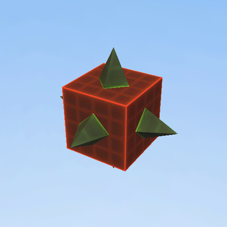 neon spiky block