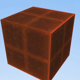 red glowing grid -block