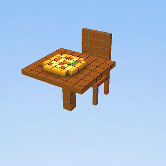 BIG PIZZA ON THE TABLE
