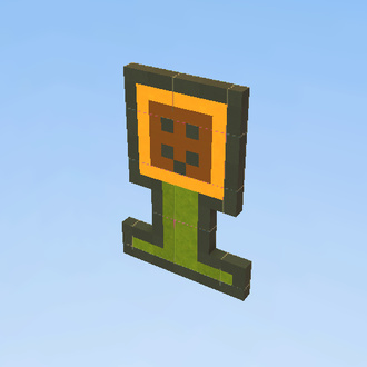 PVZ sunflower pixel art