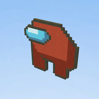 Pixel de Among Us rojo
