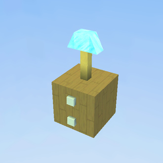 lamp and chest of drawers