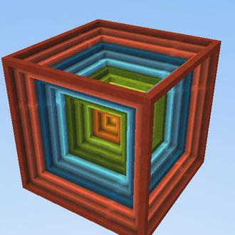 Rainbow 3d cube )