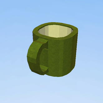 Comically large mug