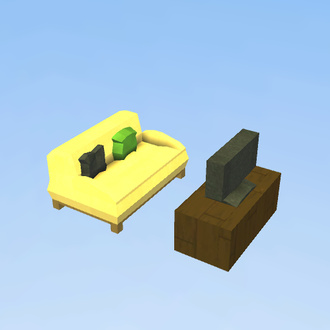 Sofa and ТV