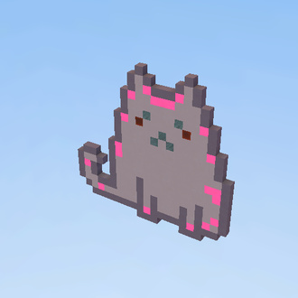 cat purpel and pink