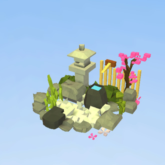 Zen garden with Sakura