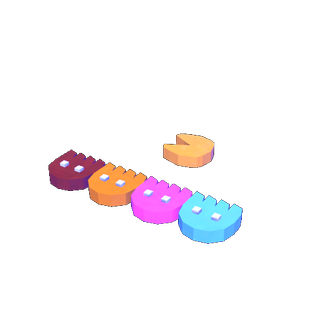 Pac-Man Пак персонажей 2d