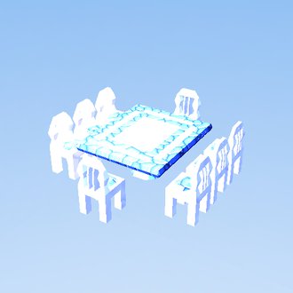 sillas y mesa