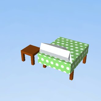 cama con mesa