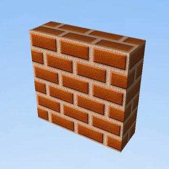 A brick face
