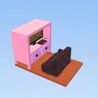 Sofa with TV