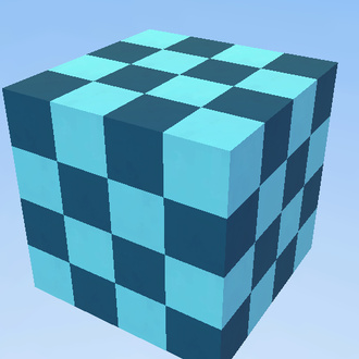 Light & Black Bule Cube
