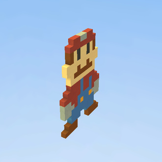 mario mirando al frente