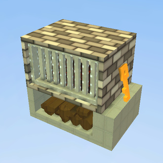Fireplace with key
