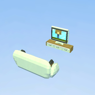 Sofa and TV
