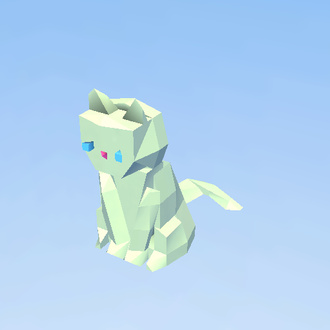 un gato blanco