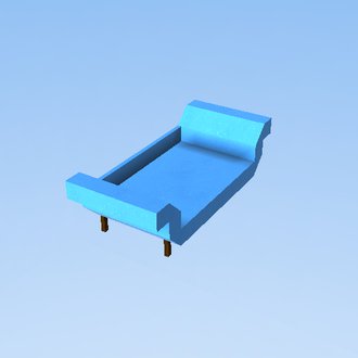 niebieska sofa do apartamentu