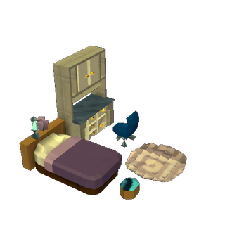 Tiny apartment bedroom