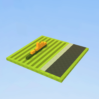road with yellow farm