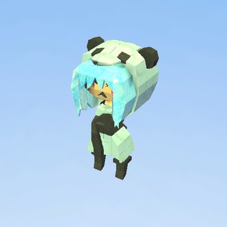 girl panda ice hair