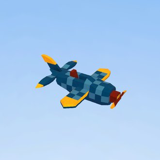 avion azul 