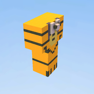 half body of glitch trap