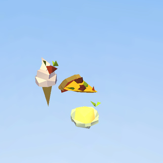 pizza and ice cream