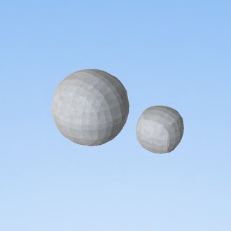 hi-poly sphere + normal sphere