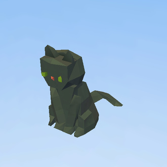 gato negro sentado