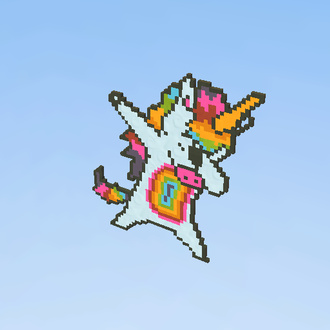 dabbing unicorn