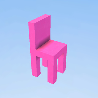 silla rosa
