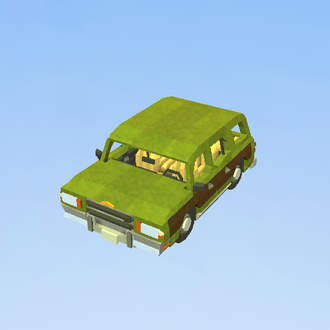 Lowpoly 80s Station Wagon