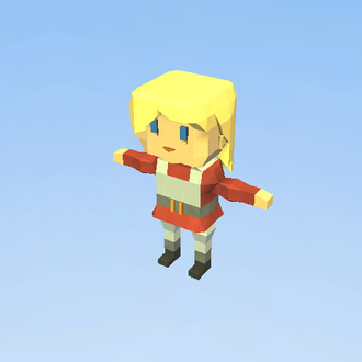 Girl t-pose