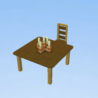 Romantic table for single