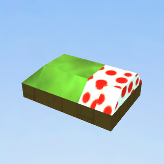 green bed