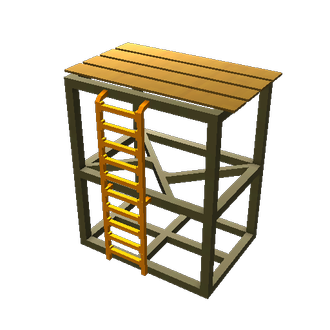 Andamio con escaleras