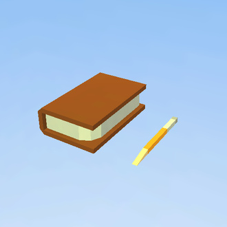 плоская книга с карандаш