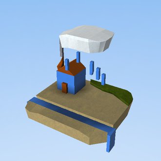 Cloudy house!