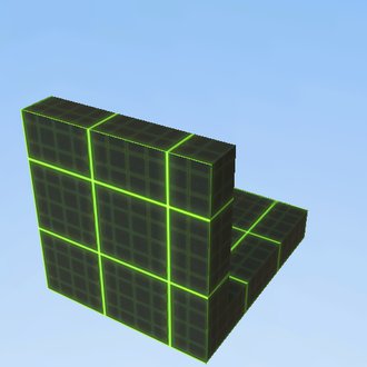 Green Glowing Block Bed