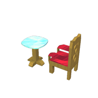 Fancy Chair and Table
