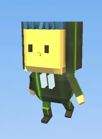 Blue haired guy in jacket