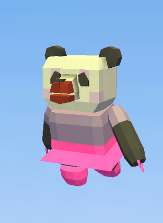 pink shcool panda